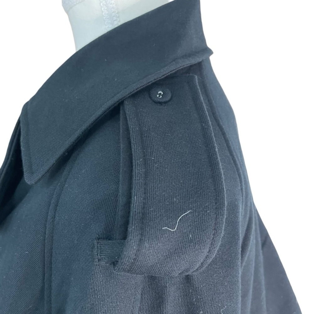 SKIMS Oversized Boyfriend Fleece Trench Coat Black - Picture 4 of 13